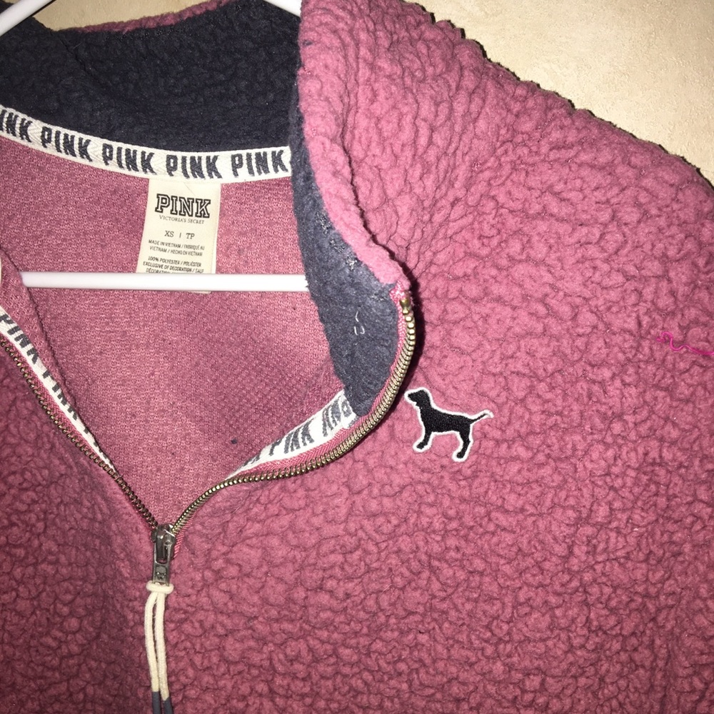 PINK SHERPA half zip